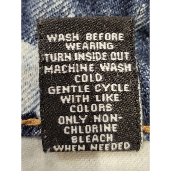 Rue21 Womens 9/10 Denim Cutoff Jean Shorts Stars Distressed Raw Hem Patriotic - Picture 9 of 12